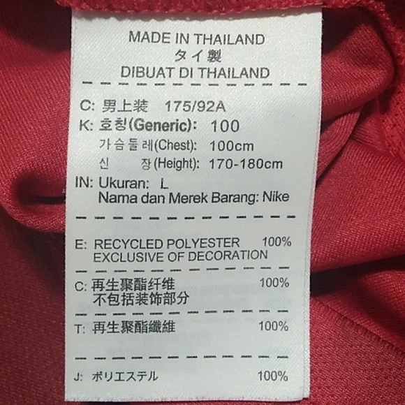 NWOT Nike Dri Fit 2015 Guangzhou Shirt Sz.L Be The Best Forever Unisex